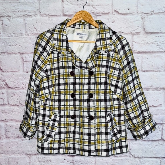 Pendleton Jackets & Blazers - PENDLETON Plaid Tweed Blazer sz 16